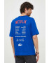 Lacoste Памучна тениска x Netflix в синьо с десен - Pepit.bg
