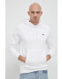 Lacoste Суичър в бяло с качулка с изчистен дизайн - Pepit.bg
