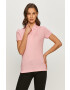 Lacoste Тениска дамска в розово с яка тип Peter Pan - Pepit.bg