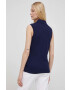 Lacoste Топ дамски в тъмносиньо с яка тип peter pan - Pepit.bg