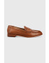 Lauren Ralph Lauren Кожени мокасини Wynnie Burnished Calf в кафяво с равна подметка 802875318002 - Pepit.bg