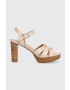 Lauren Ralph Lauren Кожени сандали Soffia в розово 802914494002 - Pepit.bg