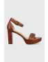 Lauren Ralph Lauren Кожени сандали Sylvia в кафяво 802891411001 - Pepit.bg
