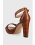 Lauren Ralph Lauren Кожени сандали Sylvia в кафяво 802891411001 - Pepit.bg