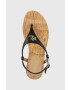 Lauren Ralph Lauren Сандали 802898612001 в черно със скосена платформа - Pepit.bg