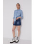 Lee Cooper Дънкова пола в тъмносиньо къс модел със стандартна кройка - Pepit.bg