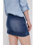 Lee Cooper Дънкова пола в тъмносиньо къс модел със стандартна кройка - Pepit.bg