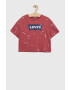 Levi's Детска памучна тениска в червено - Pepit.bg