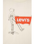 Levi's Детска памучна тениска в бежово - Pepit.bg