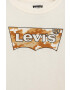 Levi's Детска памучна тениска в бежово с принт - Pepit.bg