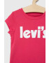 Levi's Детска памучна тениска в розово - Pepit.bg