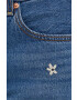 Levi's Дънкови къси панталони дамско с апликация с висока талия - Pepit.bg