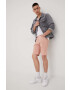 Levi's Дънкови къси панталони мъжко в розово - Pepit.bg