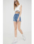 Levi's Дънкови къси панталони Wltrd с изчистен дизайн с висока талия - Pepit.bg