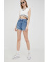 Levi's Дънкови къси панталони Wltrd с изчистен дизайн с висока талия - Pepit.bg