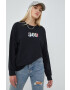 Levi's Памучен суичър в черно с принт - Pepit.bg