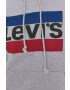 Levi's Памучен суичър дамски в сиво с принт - Pepit.bg