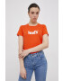 Levi's Памучна тениска в оранжево - Pepit.bg