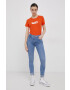 Levi's Памучна тениска в оранжево - Pepit.bg