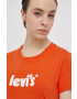 Levi's Памучна тениска в оранжево - Pepit.bg