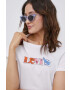 Levi's Памучна тениска в бяло - Pepit.bg