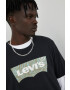 Levi's Памучна тениска в черно с принт - Pepit.bg