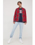 Levi's Памучна тениска в тъмносиньо с принт - Pepit.bg