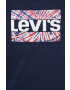 Levi's Памучна тениска в тъмносиньо с принт - Pepit.bg