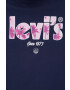 Levi's Памучна тениска в тъмносиньо с принт - Pepit.bg