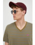 Levi's Памучна тениска в зелено с десен - Pepit.bg