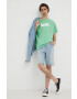 Levi's Памучна тениска в зелено с принт - Pepit.bg