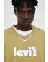 Levi's Памучна тениска в зелено с принт - Pepit.bg