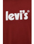Levi's Памучна тениска в бордо с принт - Pepit.bg