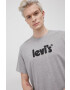 Levi's Памучна тениска в меланж на сиво - Pepit.bg