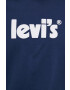 Levi's Памучна тениска в тъмносиньо с принт - Pepit.bg