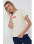 Levi's Памучна тениска в кремаво - Pepit.bg