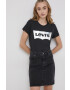 Levi's Памучна тениска в черно - Pepit.bg