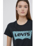 Levi's Памучна тениска в черно - Pepit.bg