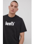 Levi's Памучна тениска в черно с принт - Pepit.bg
