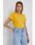 Levi's Памучна тениска в жълто - Pepit.bg