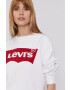 Levi's Суичър дамски в бяло с изчистен дизайн - Pepit.bg