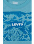 Levi's Детска памучна тениска в синьо с принт - Pepit.bg