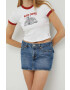 Levi's Дънкова пола в синьо къс модел със стандартна кройка - Pepit.bg