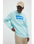 Levi's Памучен суичър в тюркоазено с принт - Pepit.bg