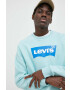 Levi's Памучен суичър в тюркоазено с принт - Pepit.bg