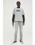 Levi's Памучна блуза с дълги ръкави в сиво с принт - Pepit.bg