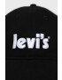 Levi's Памучна шапка в черно с апликация - Pepit.bg