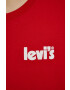 Levi's Памучна тениска в червено с принт - Pepit.bg