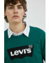 Levi's Памучна тениска в зелено с принт - Pepit.bg