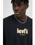 Levi's Памучна тениска В черно с апликация - Pepit.bg